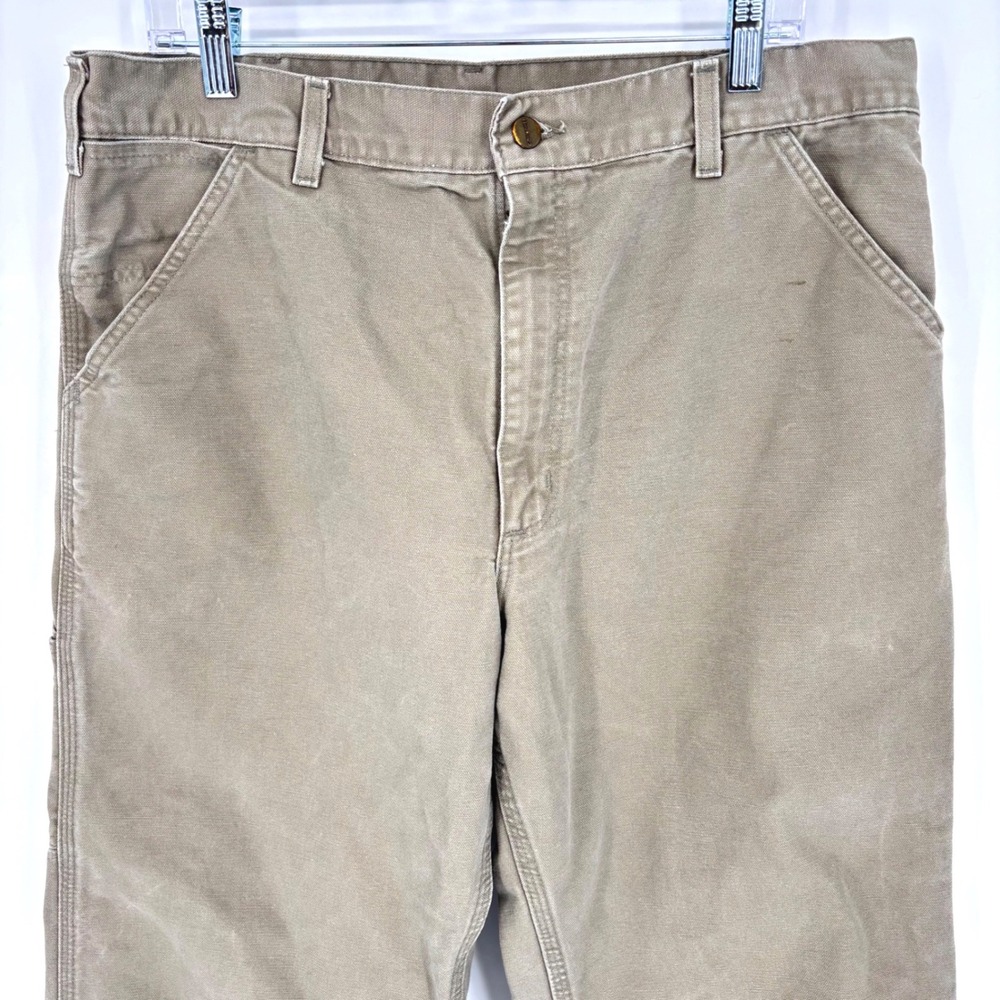 Carhartt Loose Straight Duck Dungaree Utility Pockets B11 Desert Mens Sz 36x30